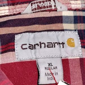 Carhartt Dress Shirt Relaxed Fit XL Striped Plaid Design